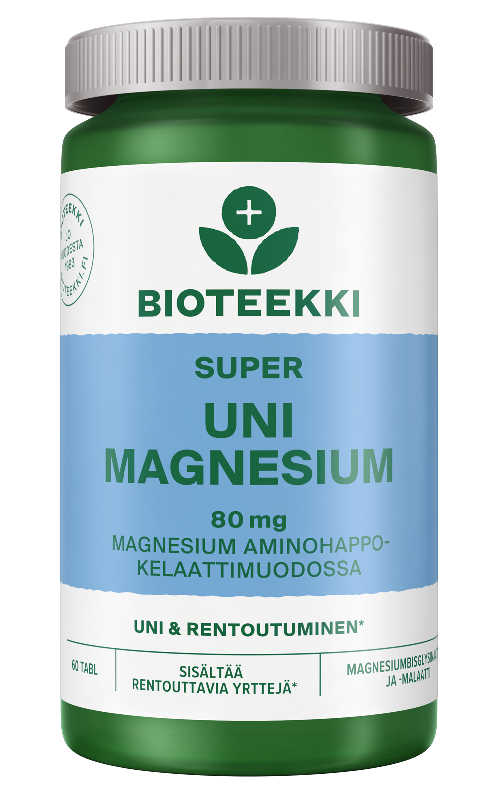 Bioteekki Super Uni Magnesium-Bioteekin-Hyvinvoinnin Tavaratalo