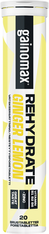 Gainomax Rehydrate Nesteytysporetabletti Ginger Lemon-Gainomax-Hyvinvoinnin Tavaratalo