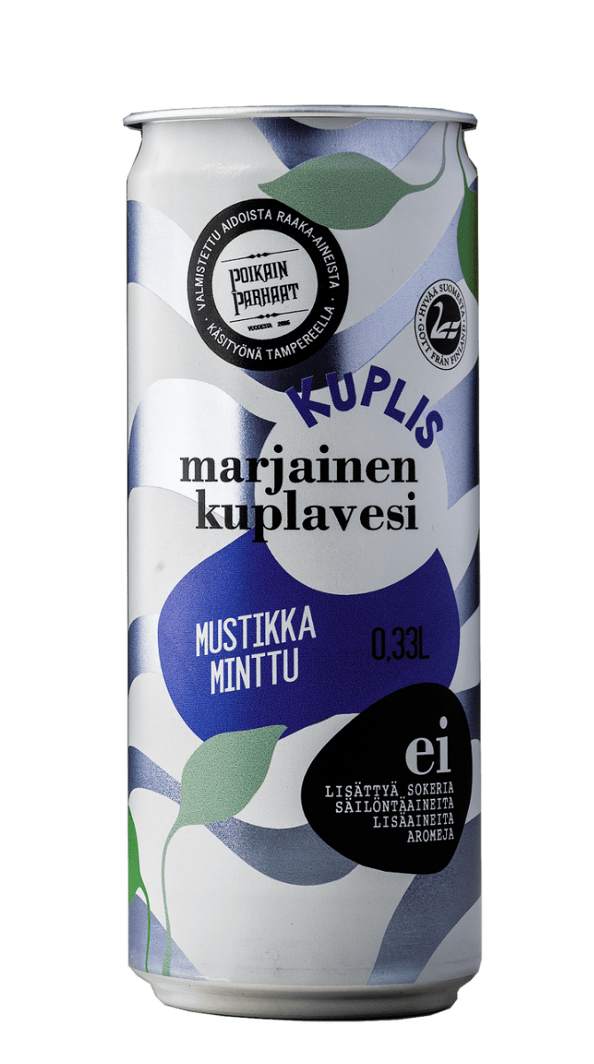 Kuplis Marjainen Kuplavesi Mustikka-Minttu-Poikain Parhaat-Hyvinvoinnin Tavaratalo