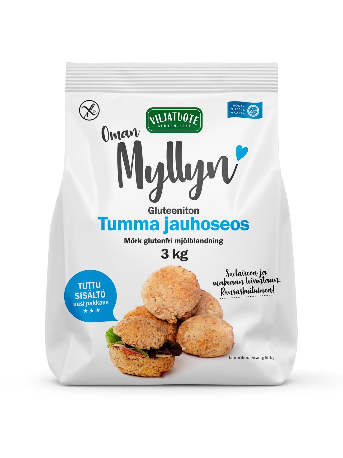 Virtasalmen Viljatuote Tumma Gluteeniton Jauhoseos-Virtasalmen Viljatuote-Hyvinvoinnin Tavaratalo