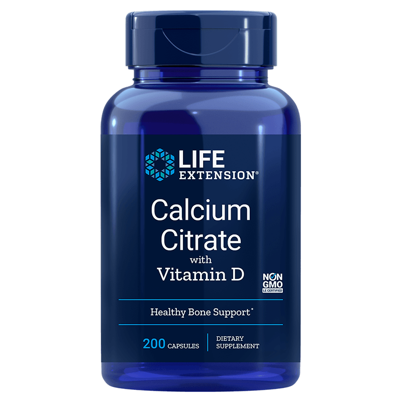 Life Extension Calcium Citrate with Vitamin D-Life Extension-Hyvinvoinnin Tavaratalo